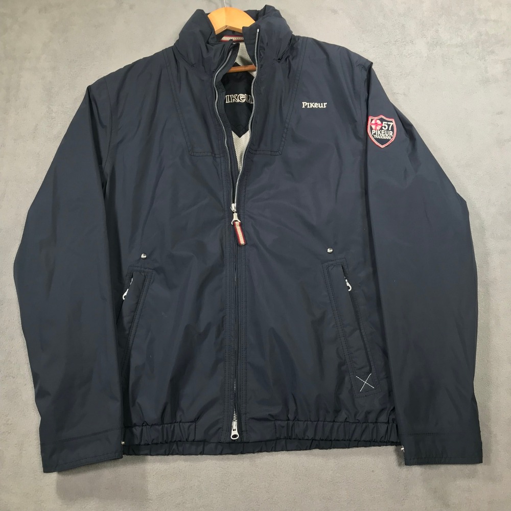 Pikeur Florido Jacket Mens Large Navy Blue Equestrian Windbreaker Hooded